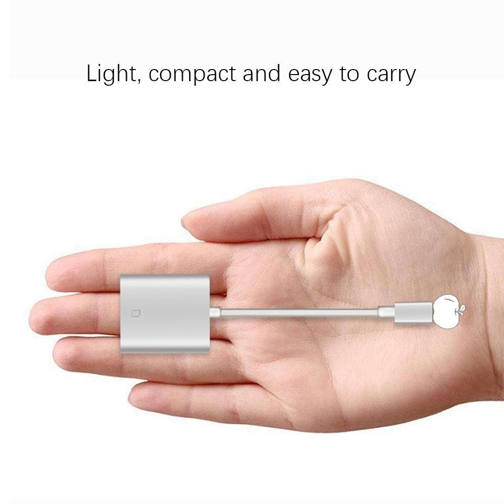 SD Card Reader & Micro-SD to 8-Pin Cable Adapter for iPhone X 8 7 6 6S Plus iPad