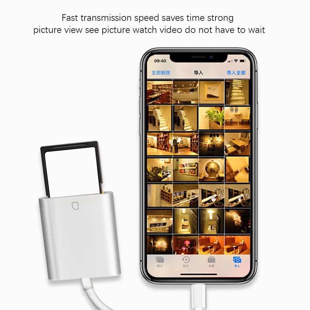SD Card Reader & Micro-SD to 8-Pin Cable Adapter for iPhone X 8 7 6 6S Plus iPad