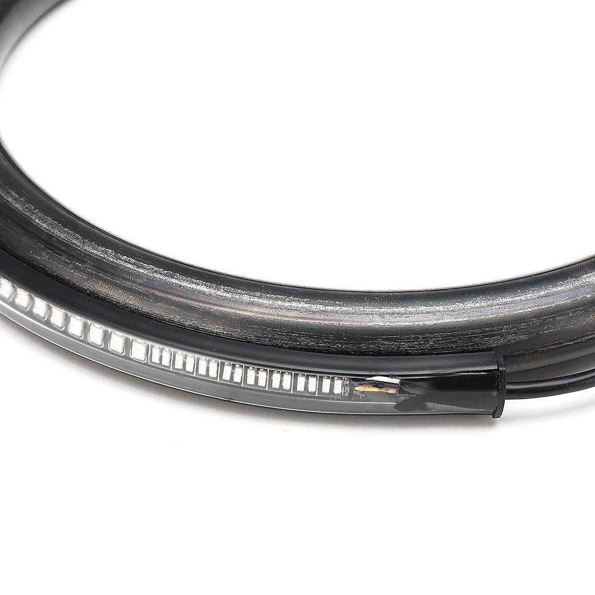 210mm Cafe Racer Rear Seat Frame Hoop Loop LED Brake Turn Singal Light Steel [Flat] Flattail