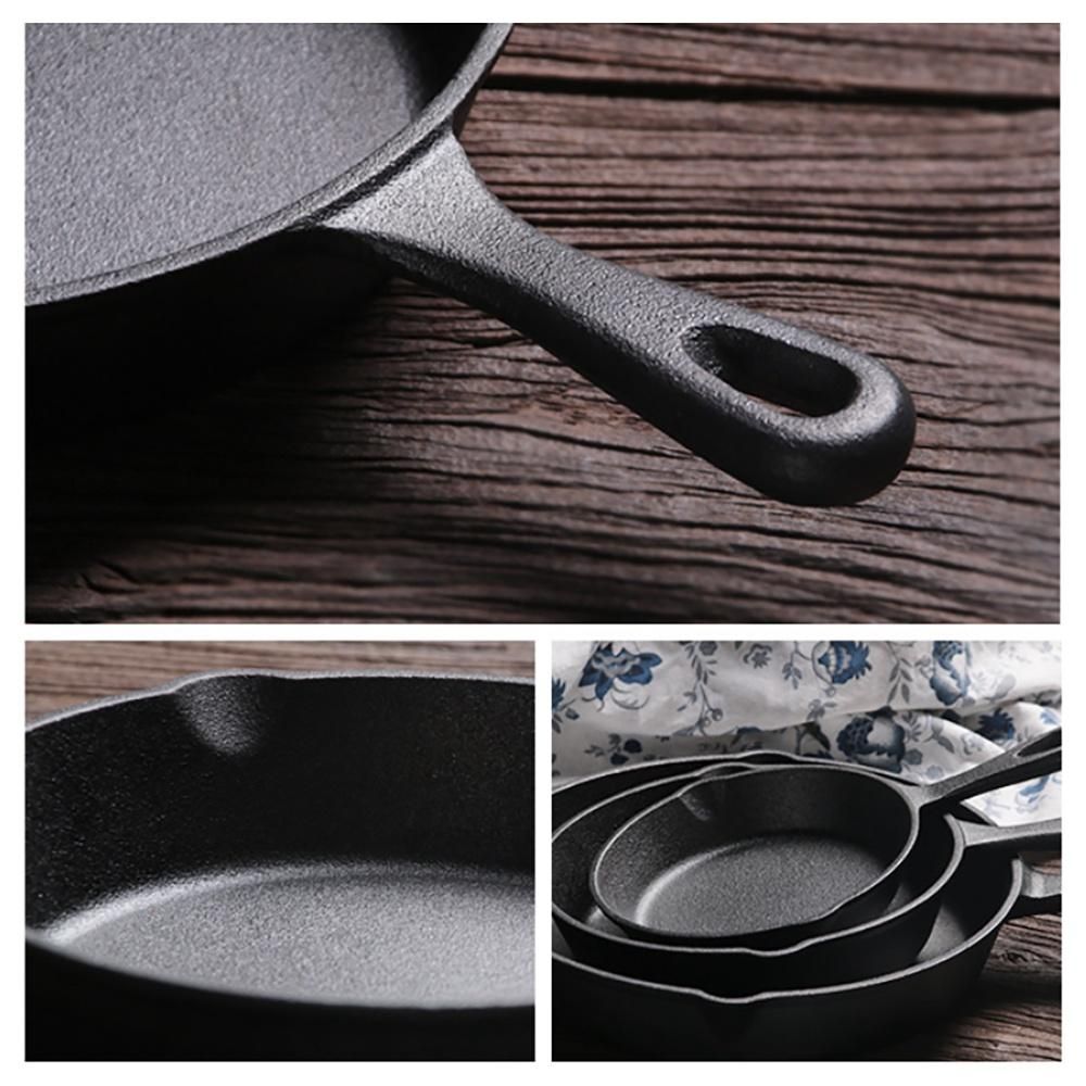 Cast Iron Skillet Pan Frying Pans Chemical Free Durable