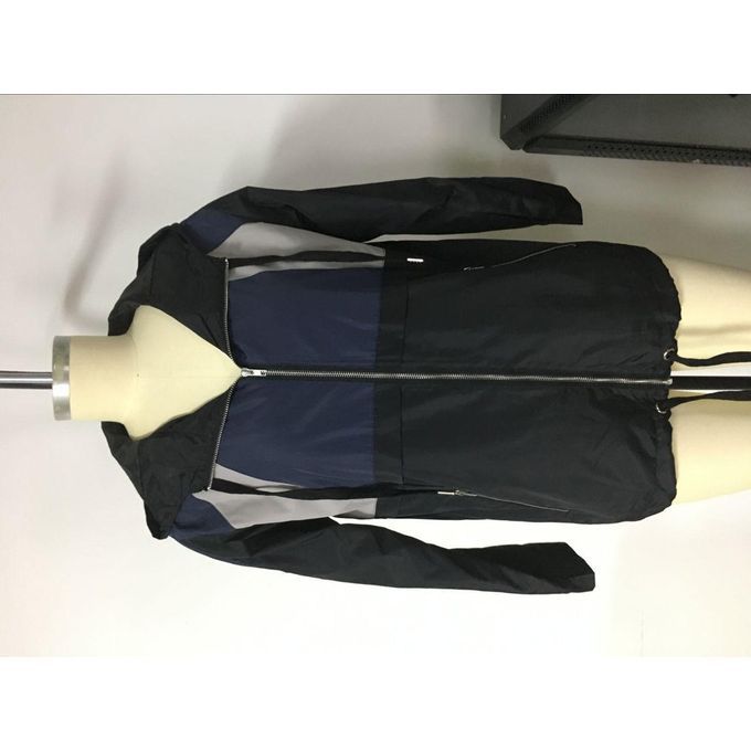 Women's Waterproof Raincoat Outdoor Hooded Rain Jacket Black