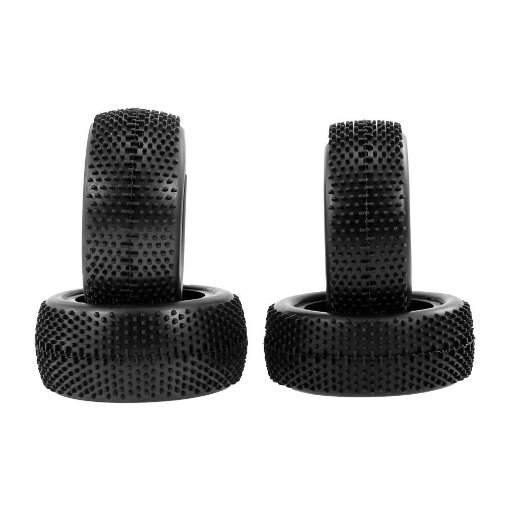 4pcs Front and Rear Tire with Wheel Rim for 1/10 HSP HPI Tamiya Carson Redcat ZD Racing Buggy Off-Road Car