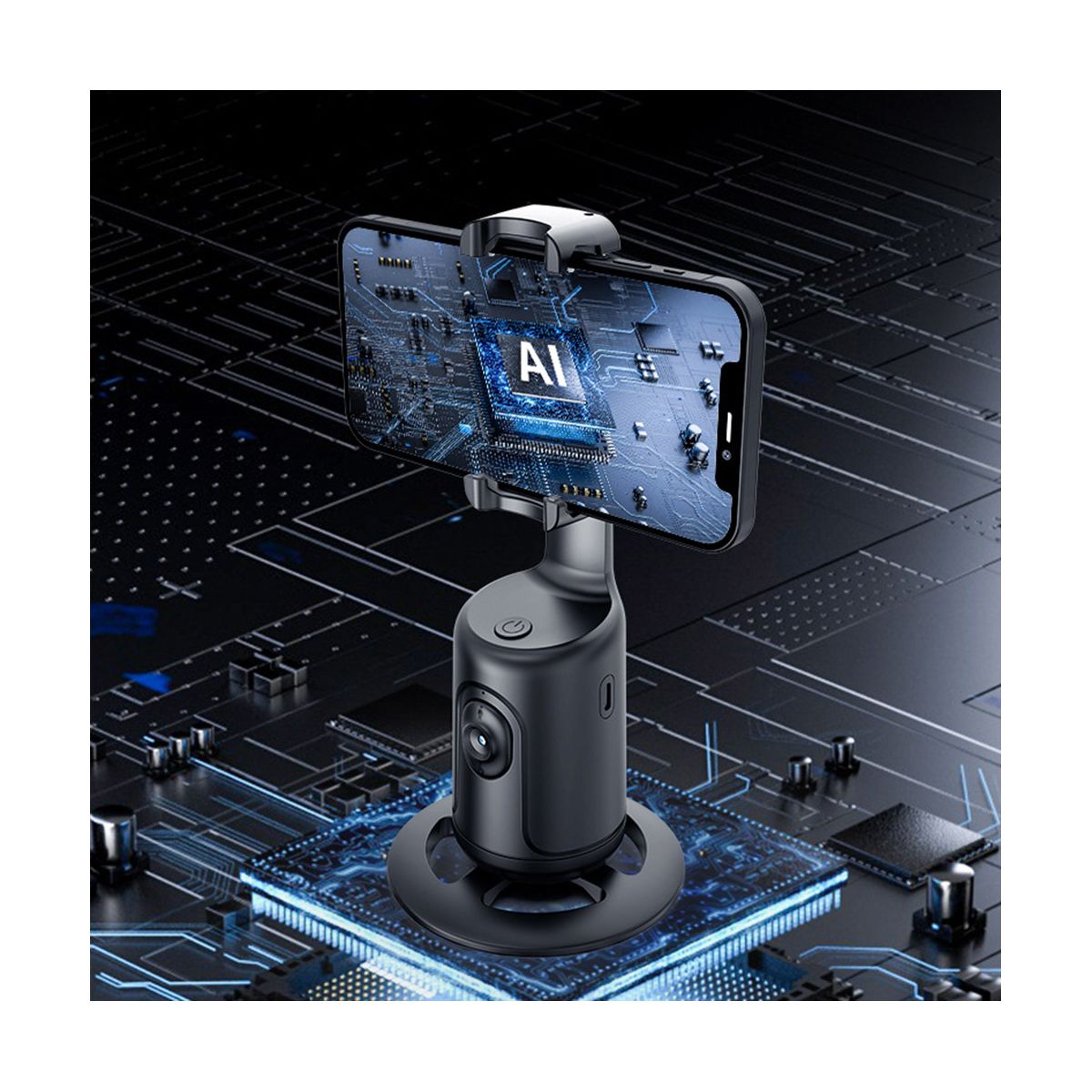Phone Auto Face Tracking Gimbal Stabilizer 360° Rotation for Live -B