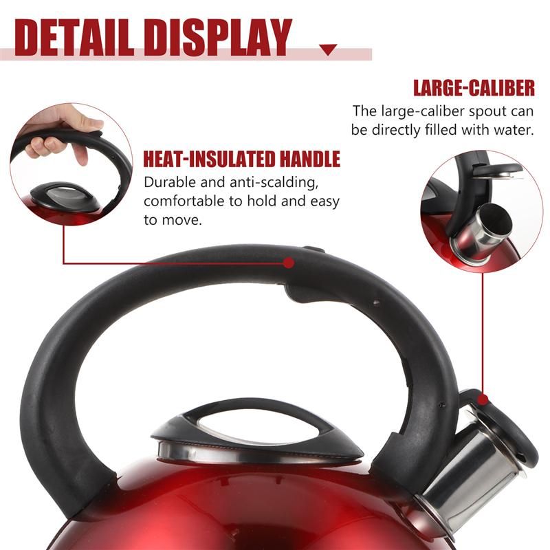 3L Stainless Steel Water Kettle Electric Whistling