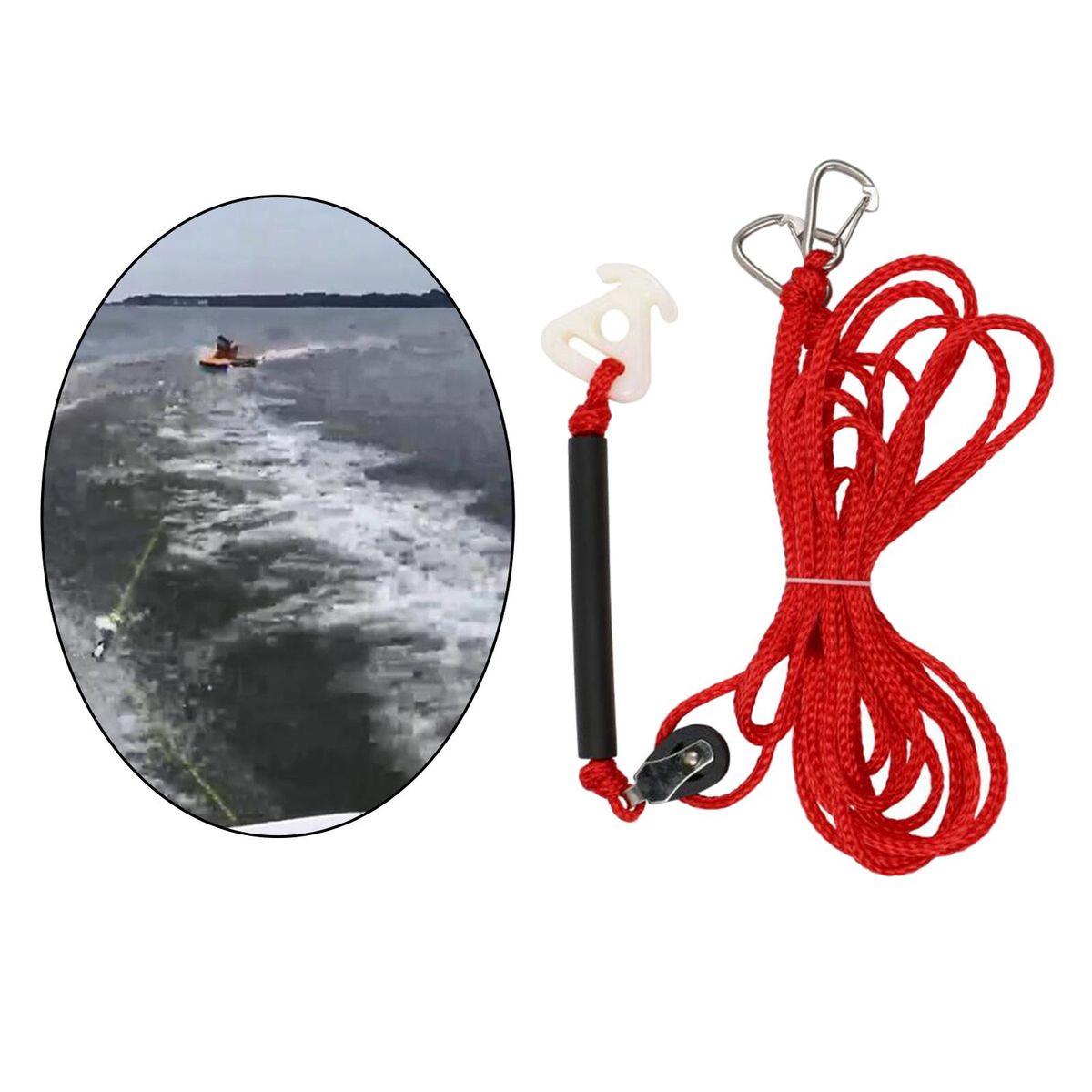 Boat Tow Harness Watersports Rope W/ Hook Ski