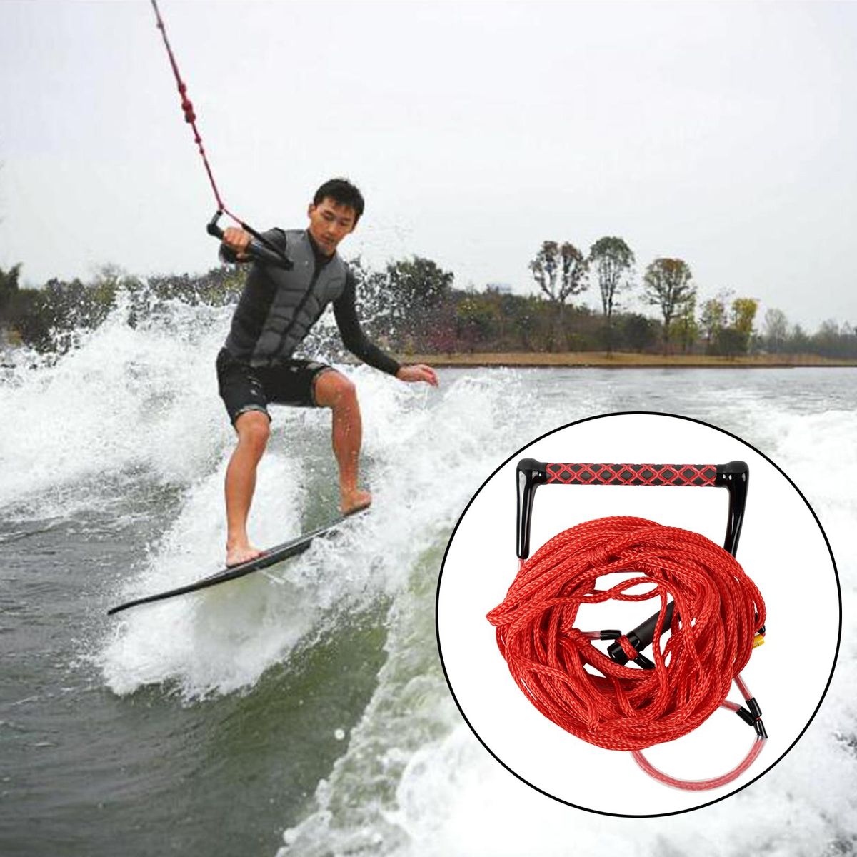 Water Ski Rope Kneeboard Floating Surf Rope Wakeboard