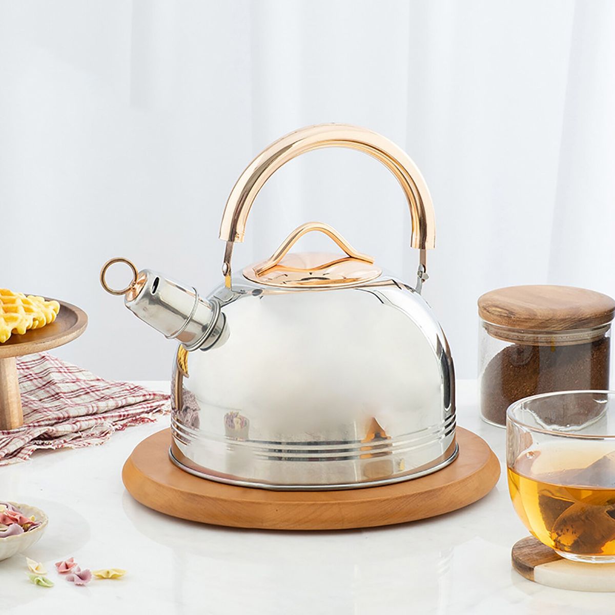 3L Tea Pot Whistling Kettle Stainless Steel Tea Kettle