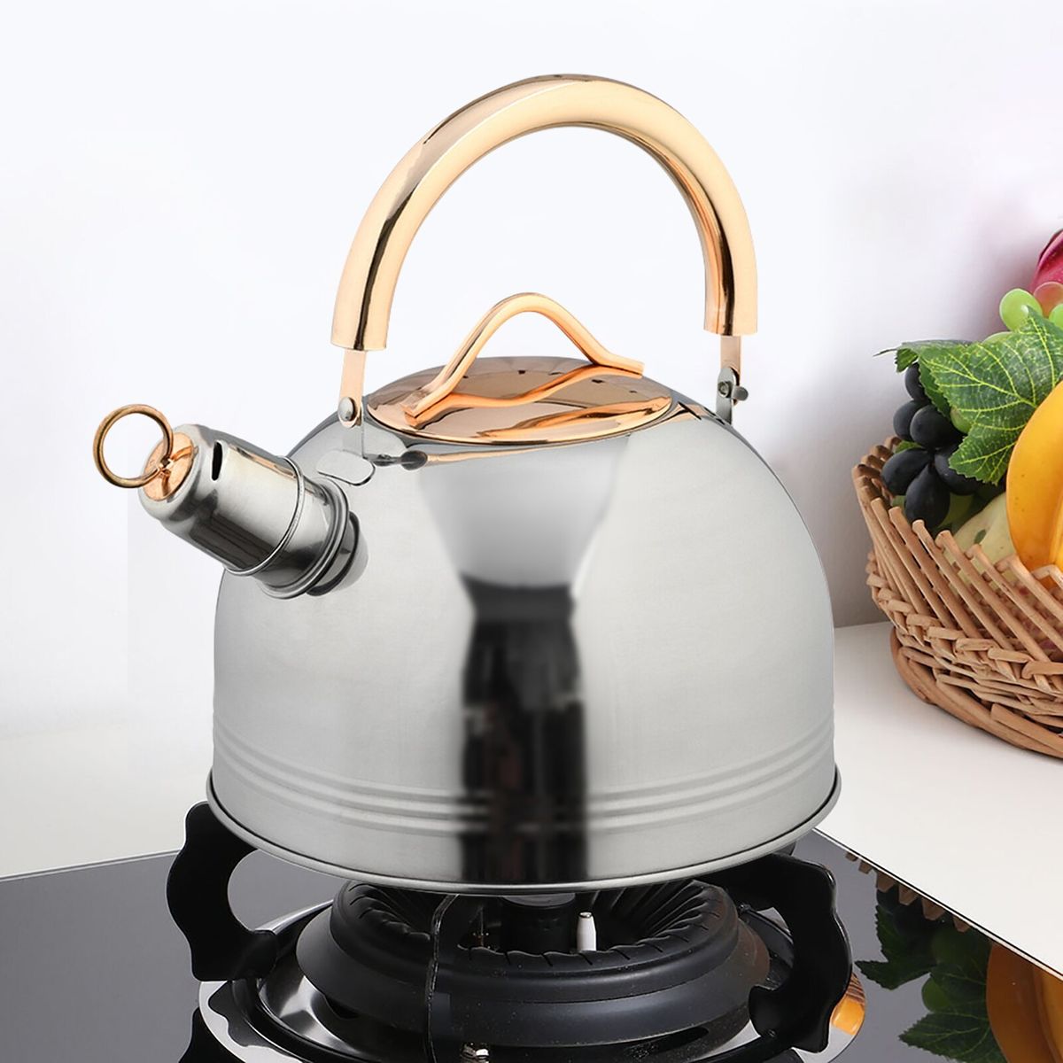 3L Tea Pot Whistling Kettle Stainless Steel Tea Kettle