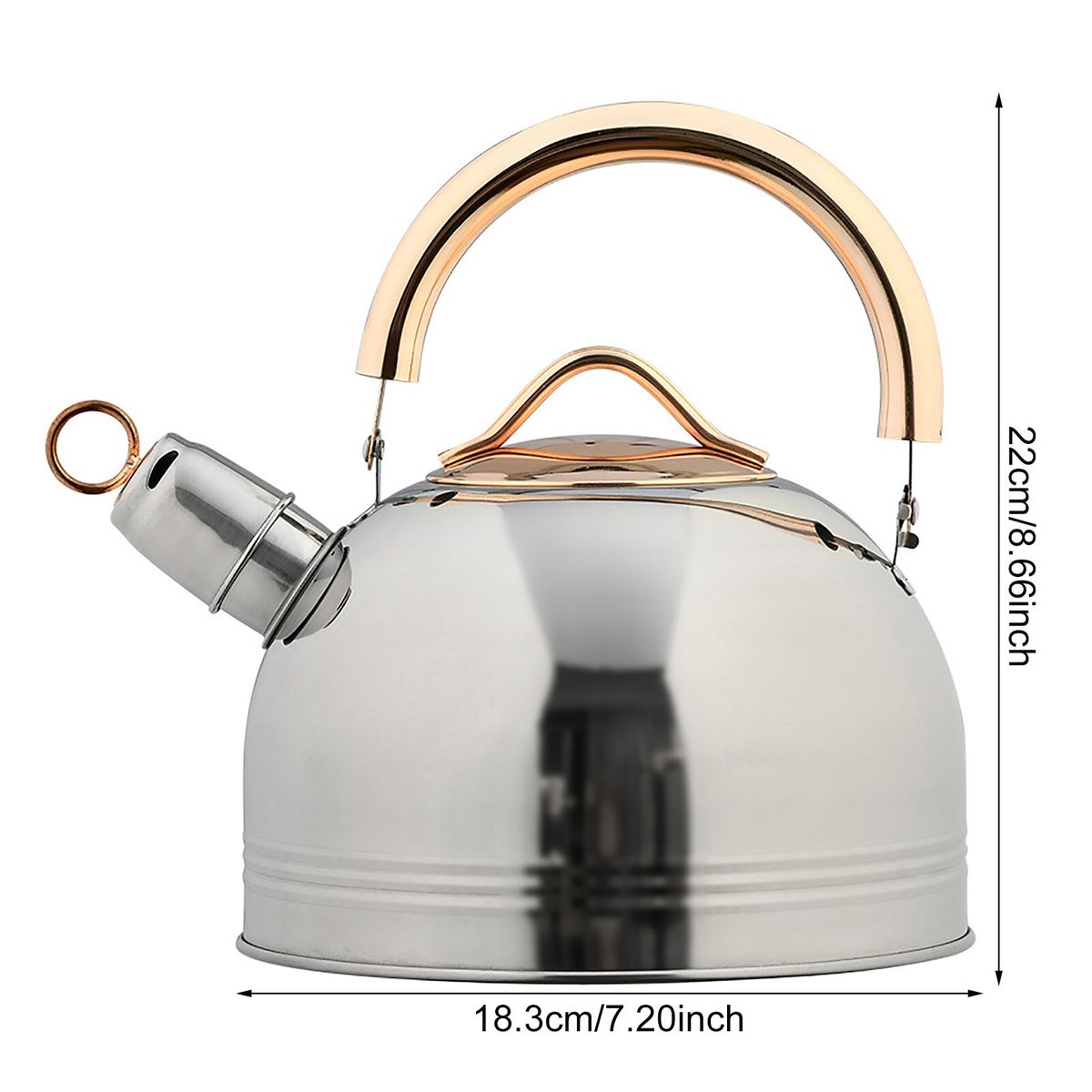 3L Tea Pot Whistling Kettle Stainless Steel Tea Kettle
