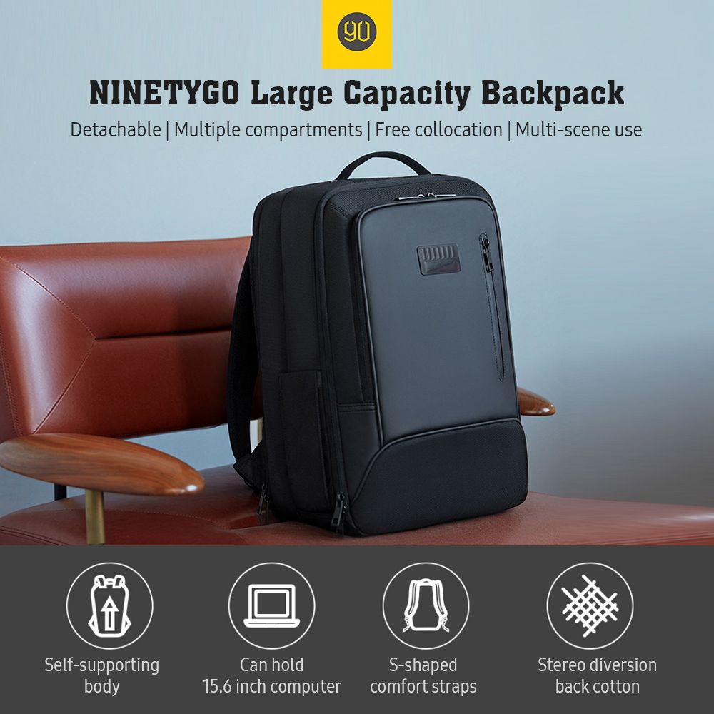 NINETYGO Large Capacity Backpack Detachable Multiple