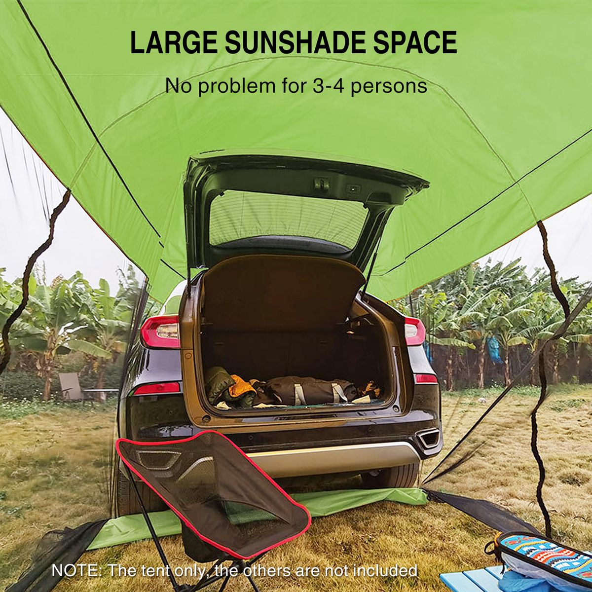 Car Rear Extension Sunshade Tent Vehicle Trunk Side Awning
