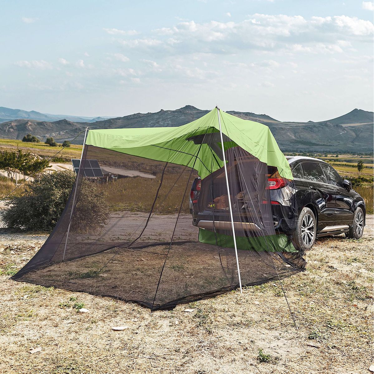 Car Rear Extension Sunshade Tent Vehicle Trunk Side Awning