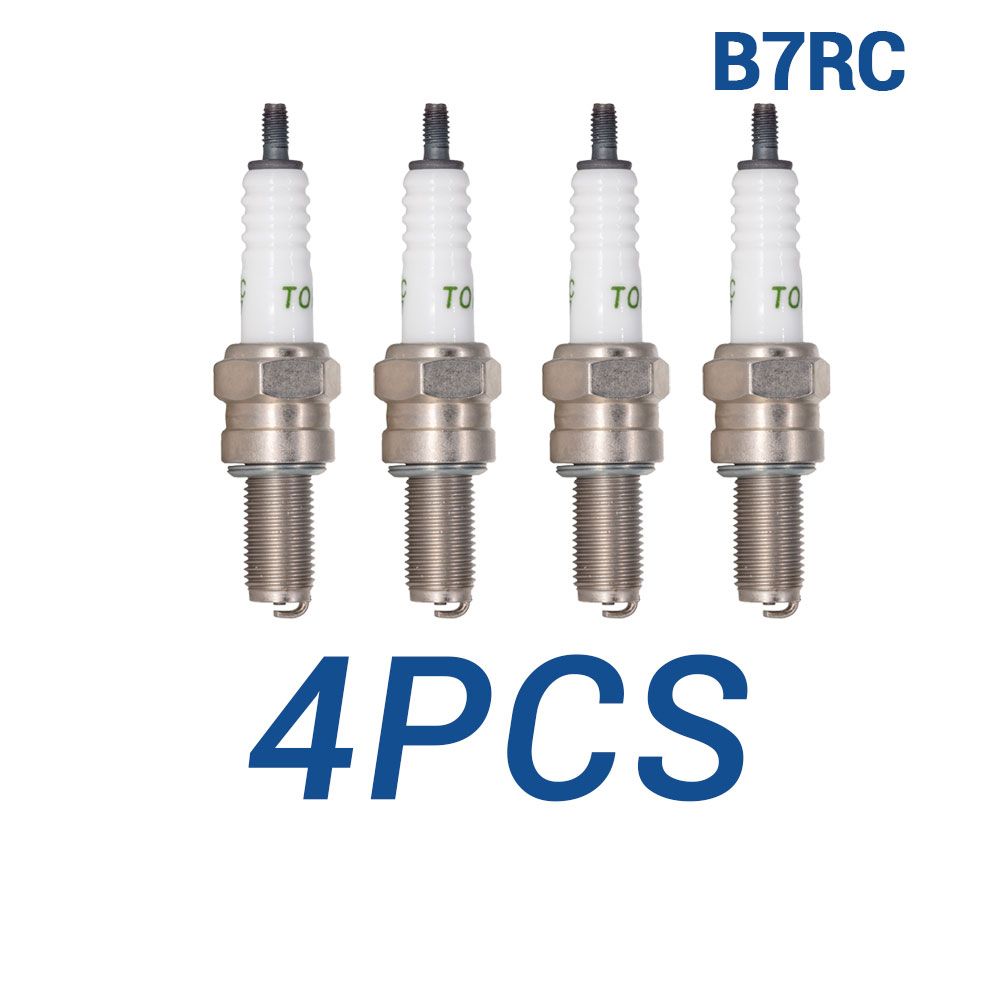Motorcycle Spark Plug Torch B7RC Compatible With Candle CR7E  4303 For XS4303 Yamaha YFZ450 Raptor 700 Suzuki LTR450 4 Pieces With Box