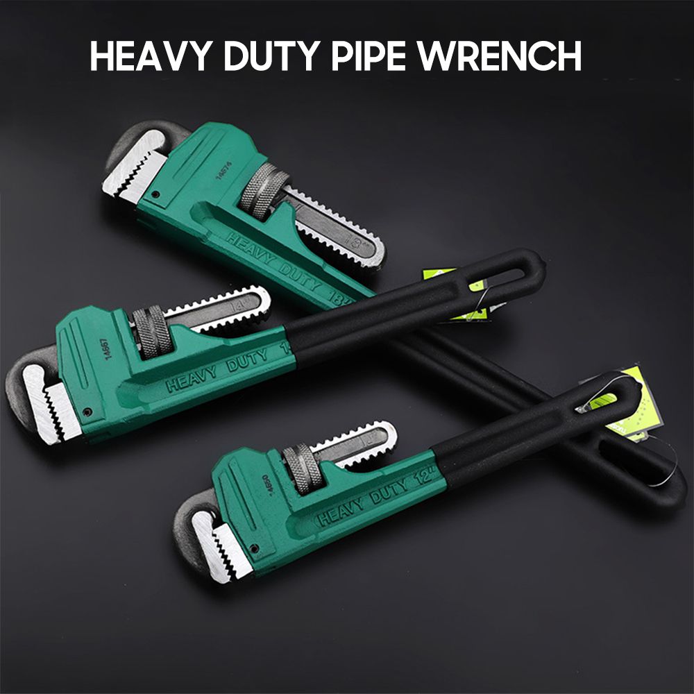 8 Inch Heavy Duty Pipe Wrench Carbon Steel Adjustable