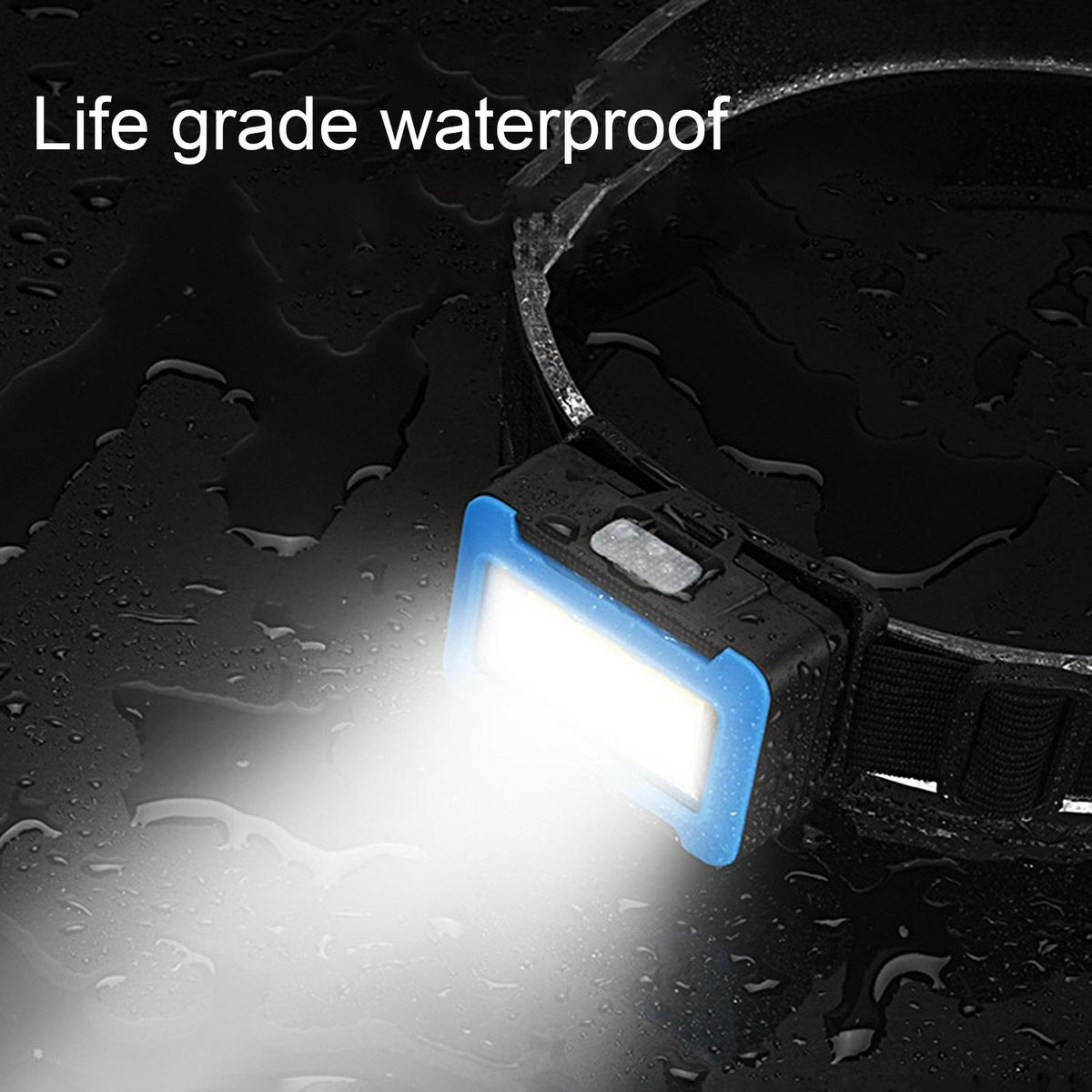 Head Light Ultra Bright COB Camping Head Lamp Blue
