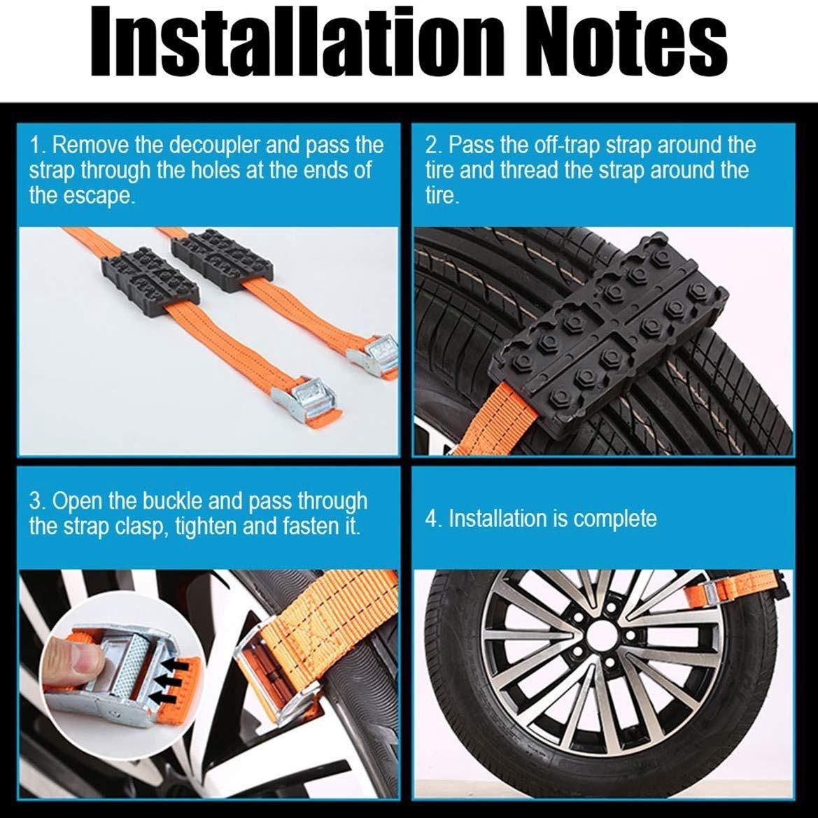 Vehicle Snow Traction Tire Block - 2-Pack Strong for Trucks