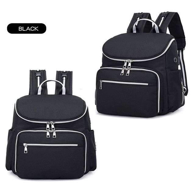 Maternity Diaper Bag USB Mommy Babycare Nappy Stroller Bag