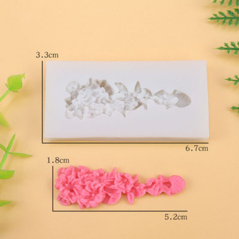 Small Flowers Lace Border Silicone Mold Fondant Mould Cake