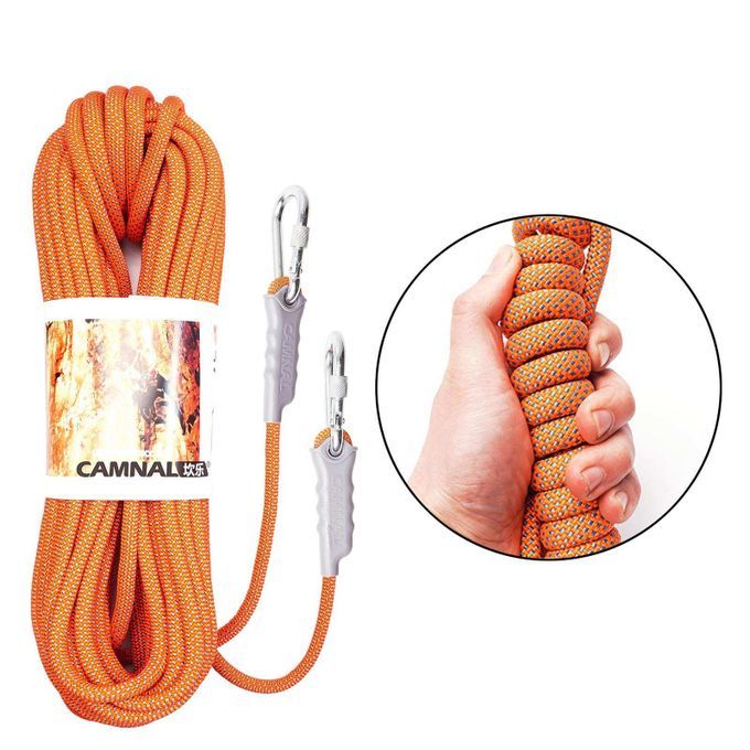 12mm Climbing Rope Harness Rappelling Rope Cord 32KN Safety Orange