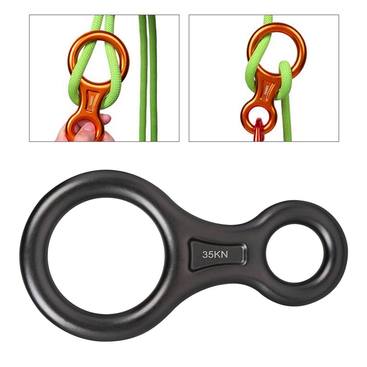 Figure 8 Descender Aluminum Alloy Rock Tree Climbing Belaying Gray