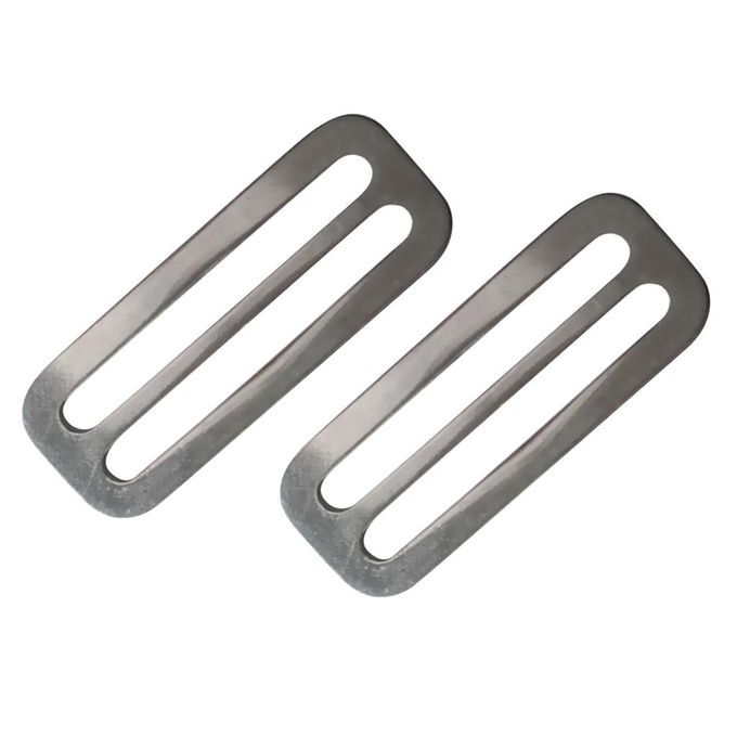 2 Pieces Scuba 2" Weight Belt Slide Stainless Steel Stopper Keeper
