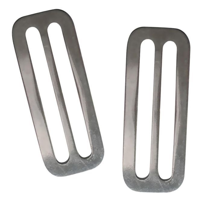 2 Pieces Scuba 2" Weight Belt Slide Stainless Steel Stopper Keeper
