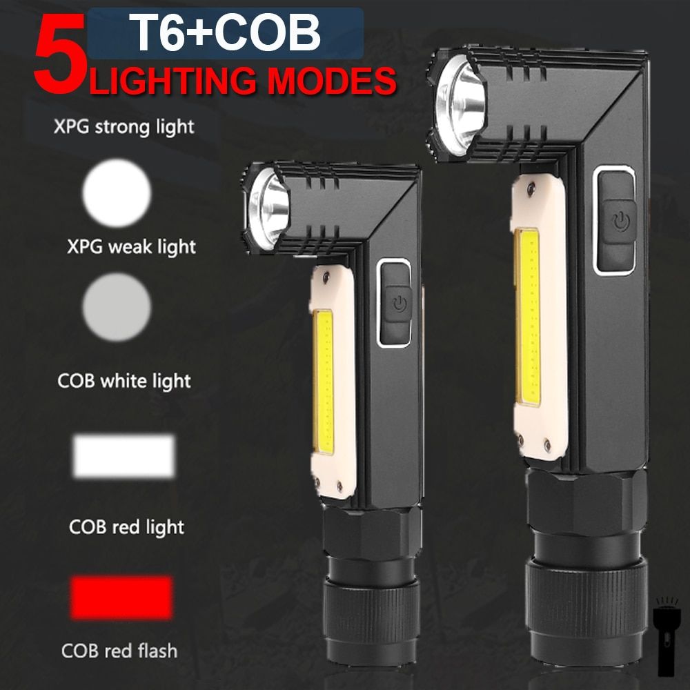 10000LM LED Flashlight Ultra Bright Waterproof COB USB