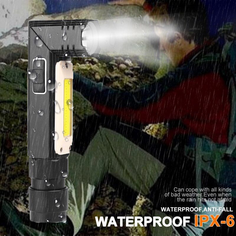 10000LM LED Flashlight Ultra Bright Waterproof COB USB