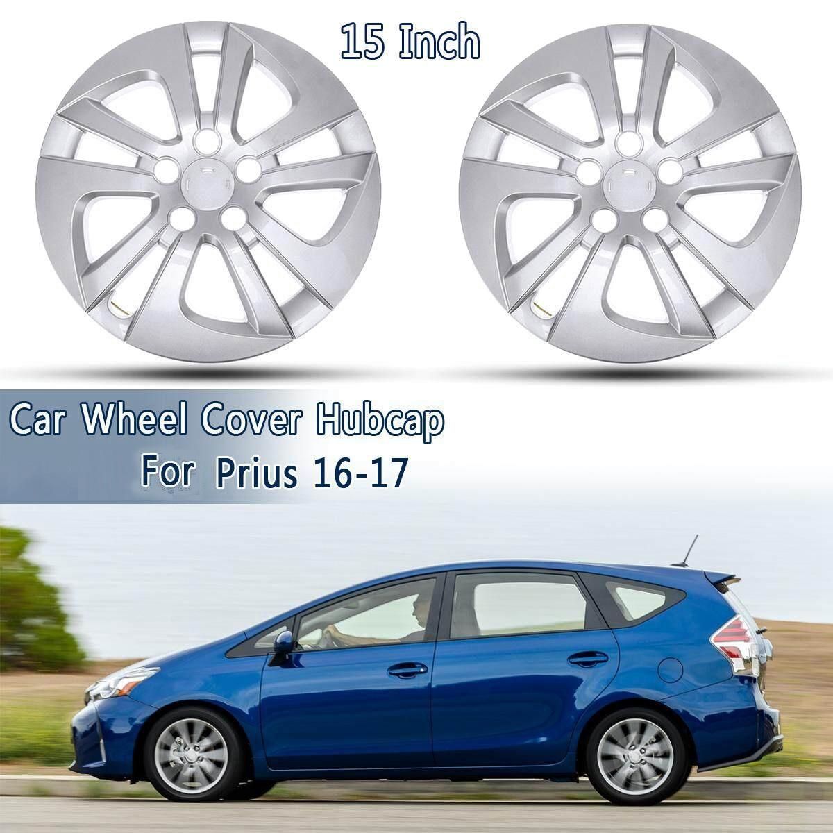 1 Pair 15 Inch Car Wheel Cover Hub Cap Replacement for Toyota Prius 2016-2018