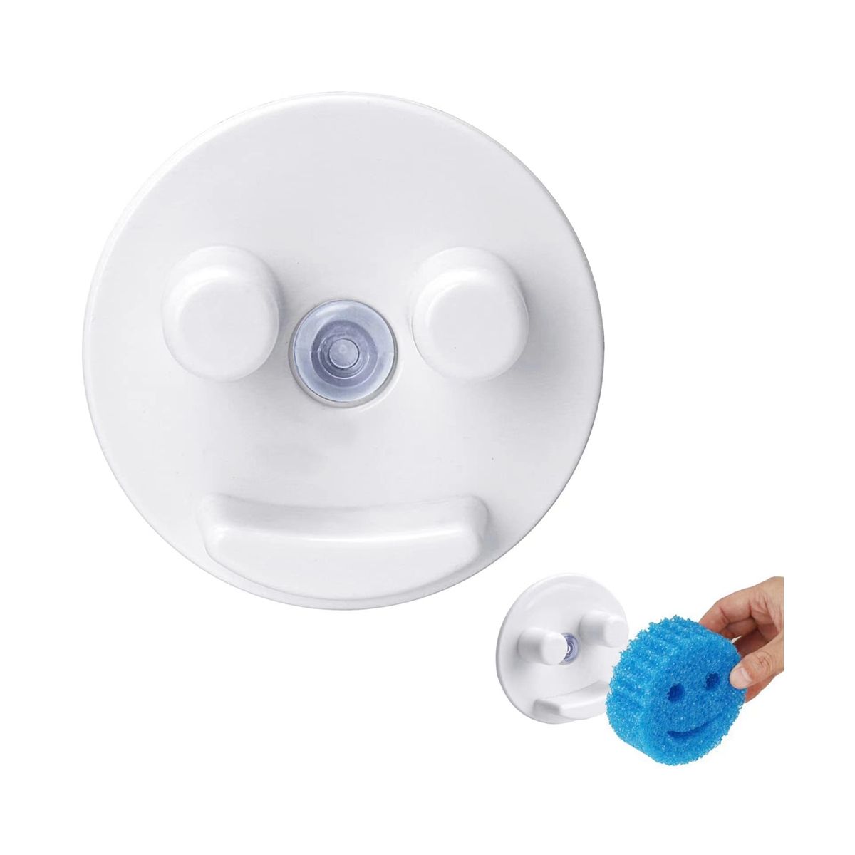 Smile Sponge Fixed Bracket Organizer Suction Cup Sink