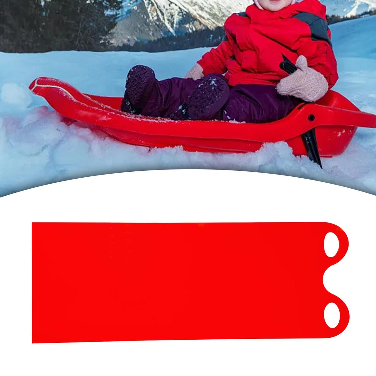 Snowboard Flying Carpet Roll Up Snow Sled Sand Red Adults