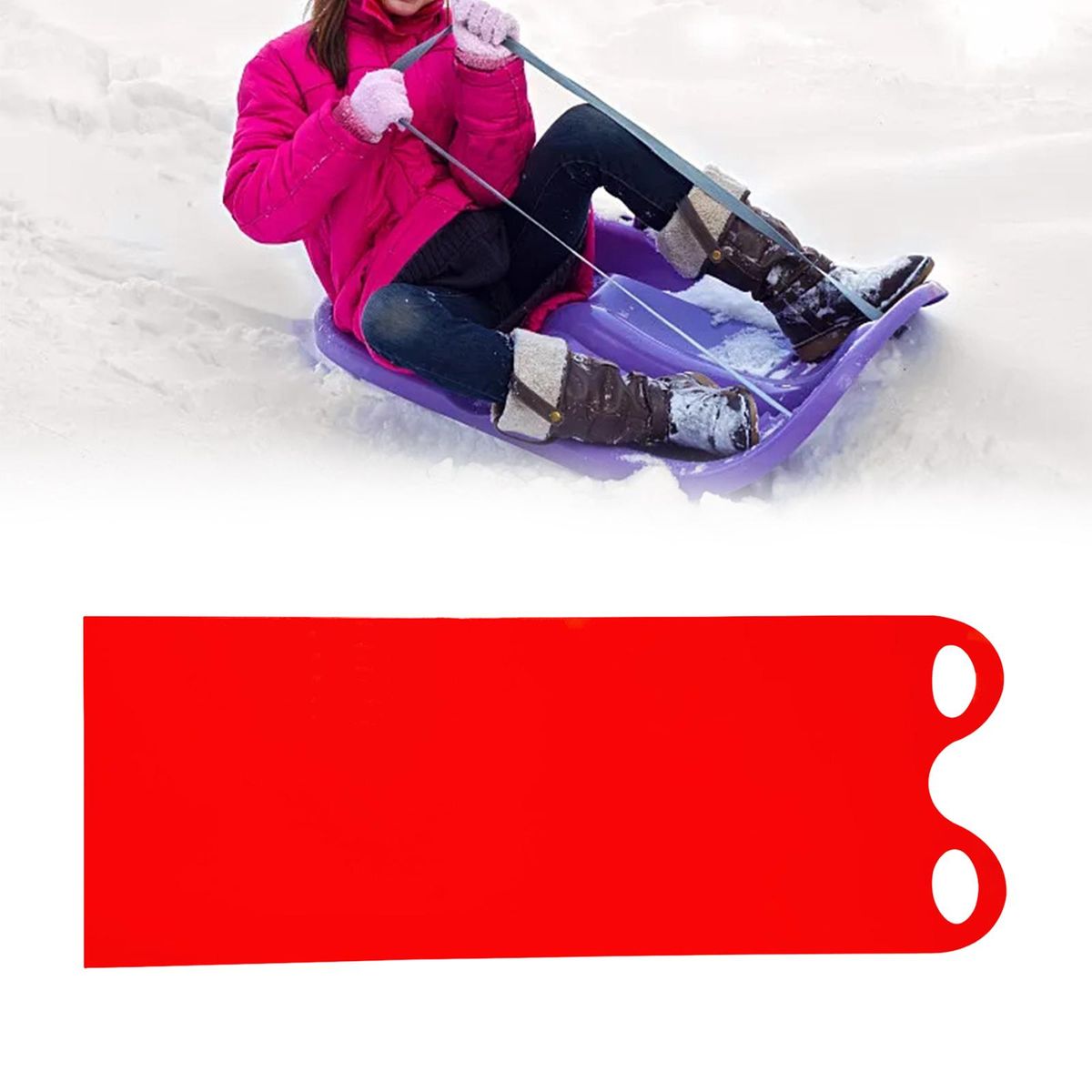 Snowboard Flying Carpet Roll Up Snow Sled Sand Red Adults