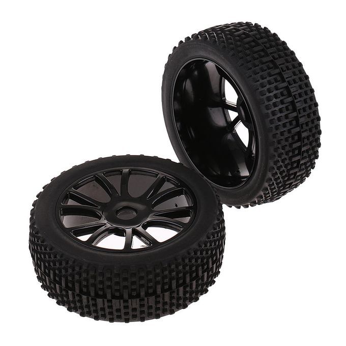 4 Pcs 17mm Hub Wheel Rims & Tyres For 1:8 Scale HSP HPI RC Car Buggy