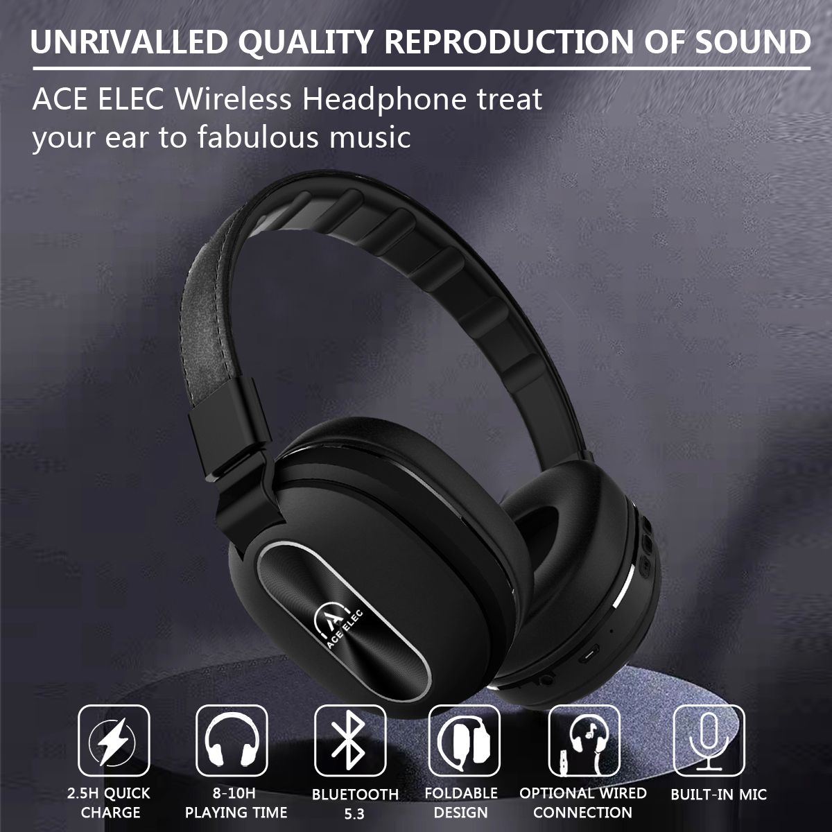 WL82 Bluetooth 5.0 Stereo Headsets Noice Cancelling