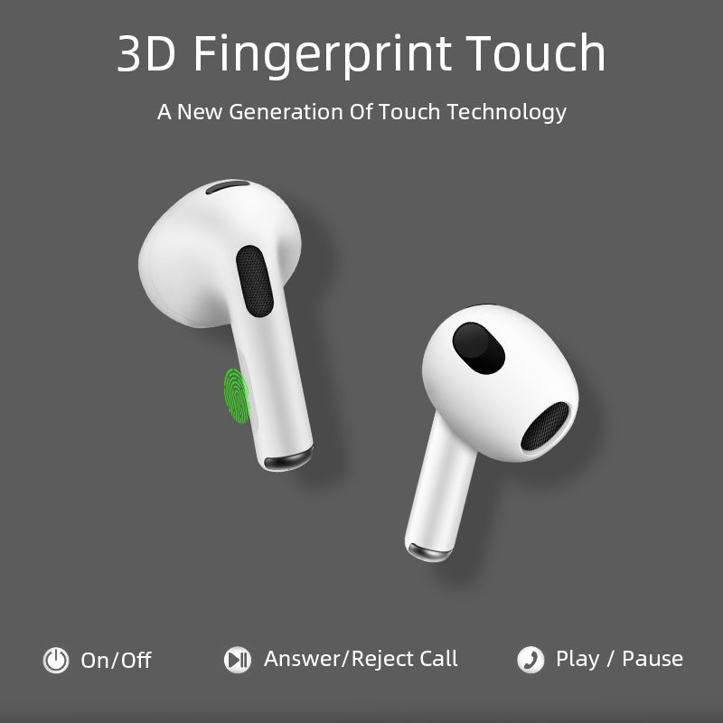 Air Pro 6s Pods Sensor Wireless Fingerprint Touch Bluetooth Headset Stereo Sound Earbuds Earphones For Android & IOS