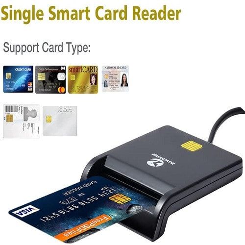 DOD Military CAC USB Smart Chip Card Reader For Windows, MAC OS 10.6-10.10 And Linux