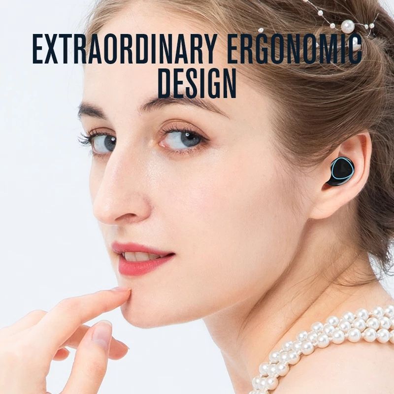 M10 Wireless Fingerprint Touch Bluetooth Headset Hifi 9D Stereo LED Charging Case Bluetooth Earphone Earbuds LED 2200mAH
