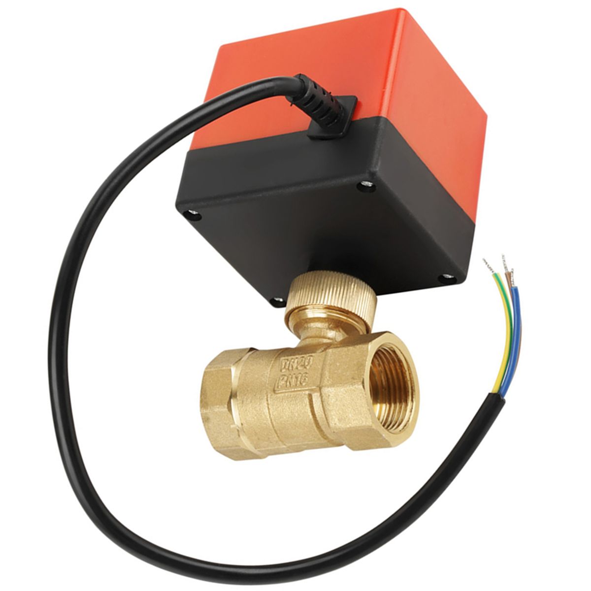 DC 12V G3/4" DN20 Br 2 Way Motorized Ball Electrical Vae