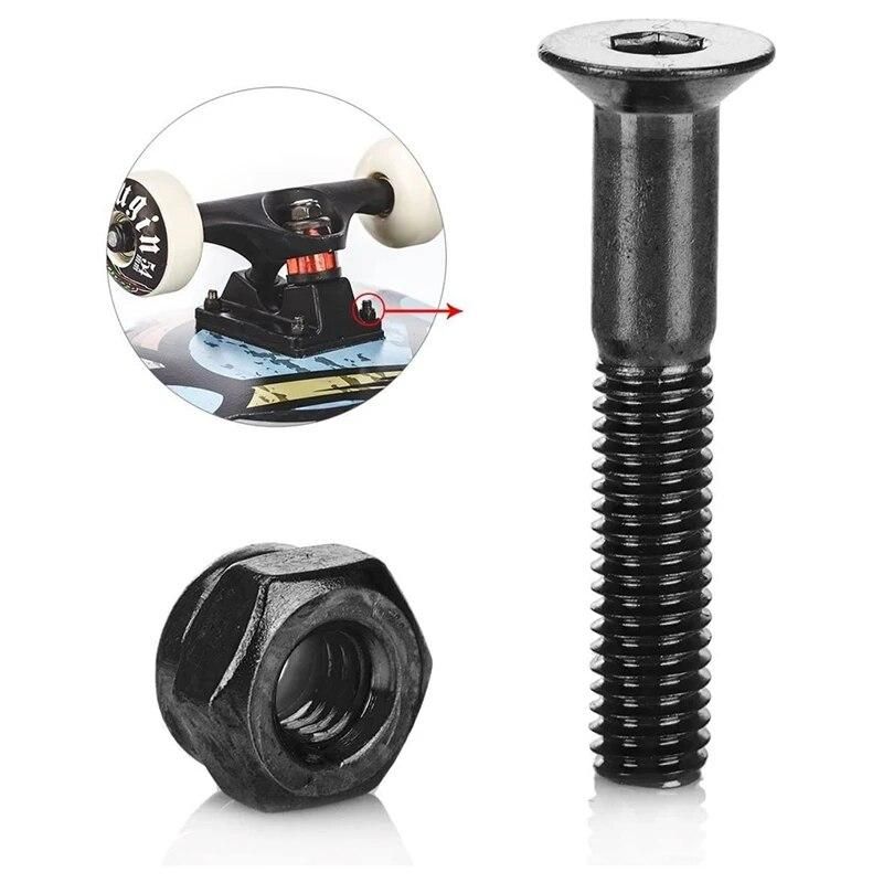 Hot 16 Set 1 Inch Skateboard Mounting Hardware Screws Bolts Skateboard Hardware Screws Skateboard Parts