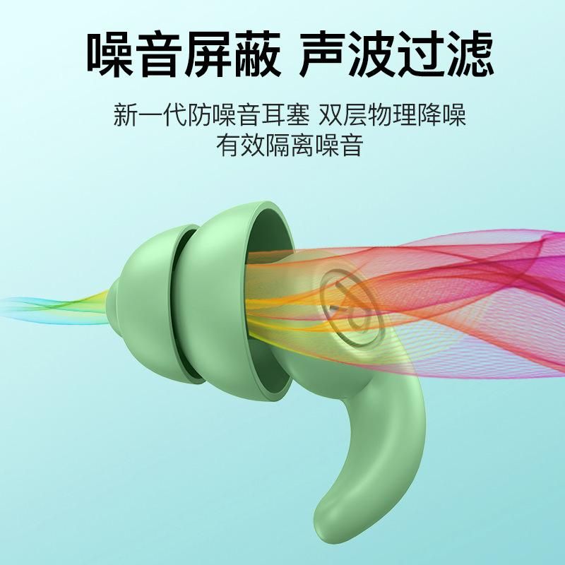 Cross-border new noise-cancelling earplugs silicone sound-proof anti-noise mute sleeping student dormitory industrial swimming waterproof earplugs Three generations of silicone earplugs yellow