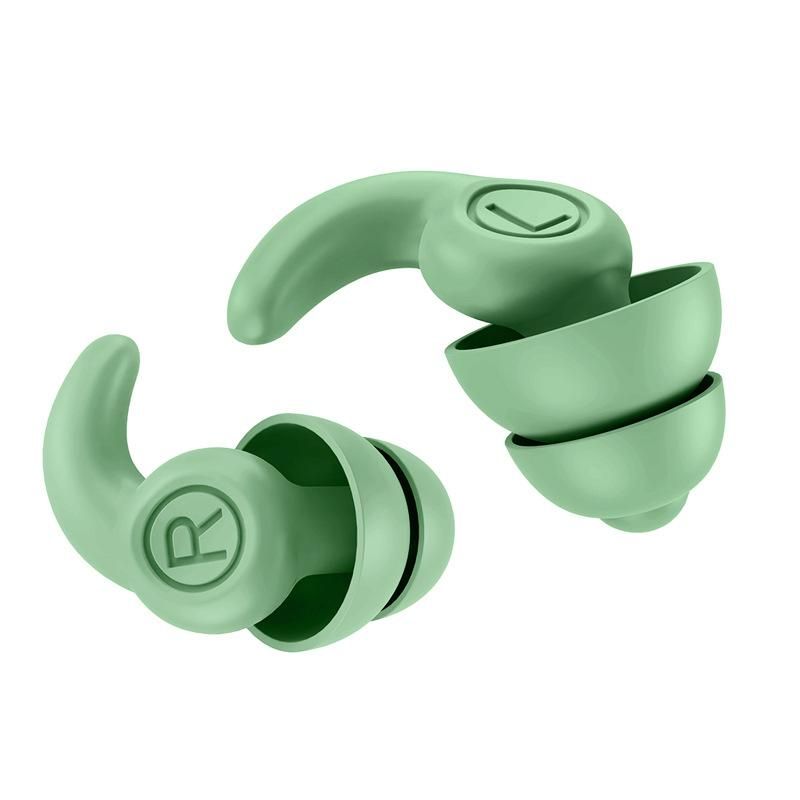 Cross-border new noise-cancelling earplugs silicone sound-proof anti-noise mute sleeping student dormitory industrial swimming waterproof earplugs Three generations of silicone earplugs yellow