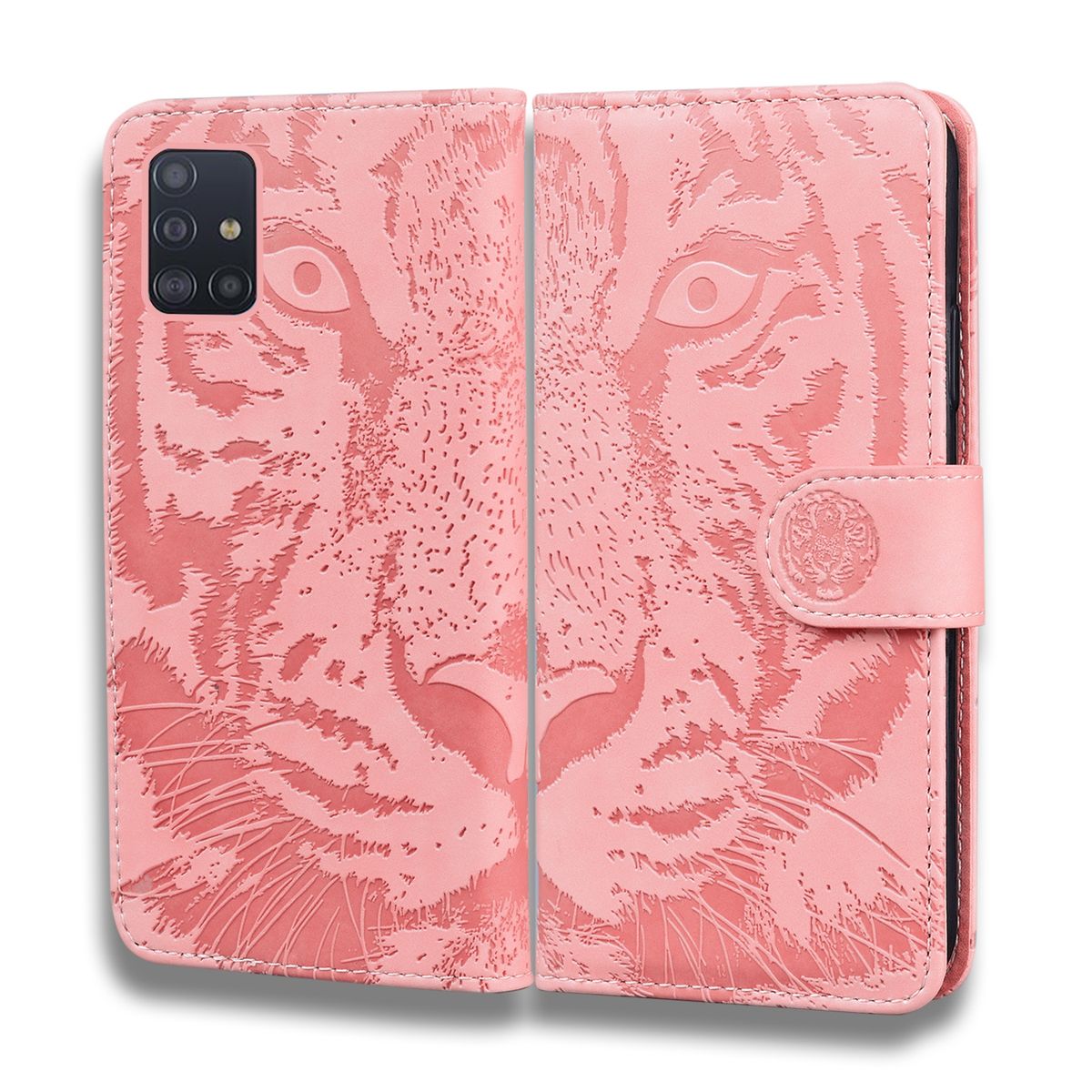 For Samsung Galaxy A51 4G Tiger Embossing Case