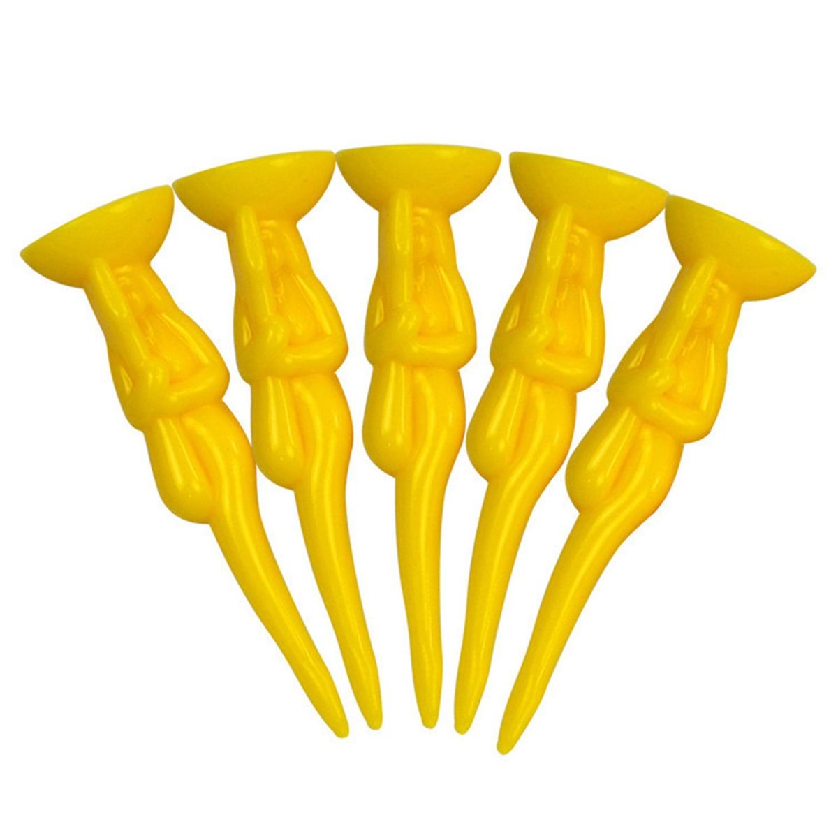 10Pcs Golf Training Tees Golf Ball Tees Beauty Spikes Yellow