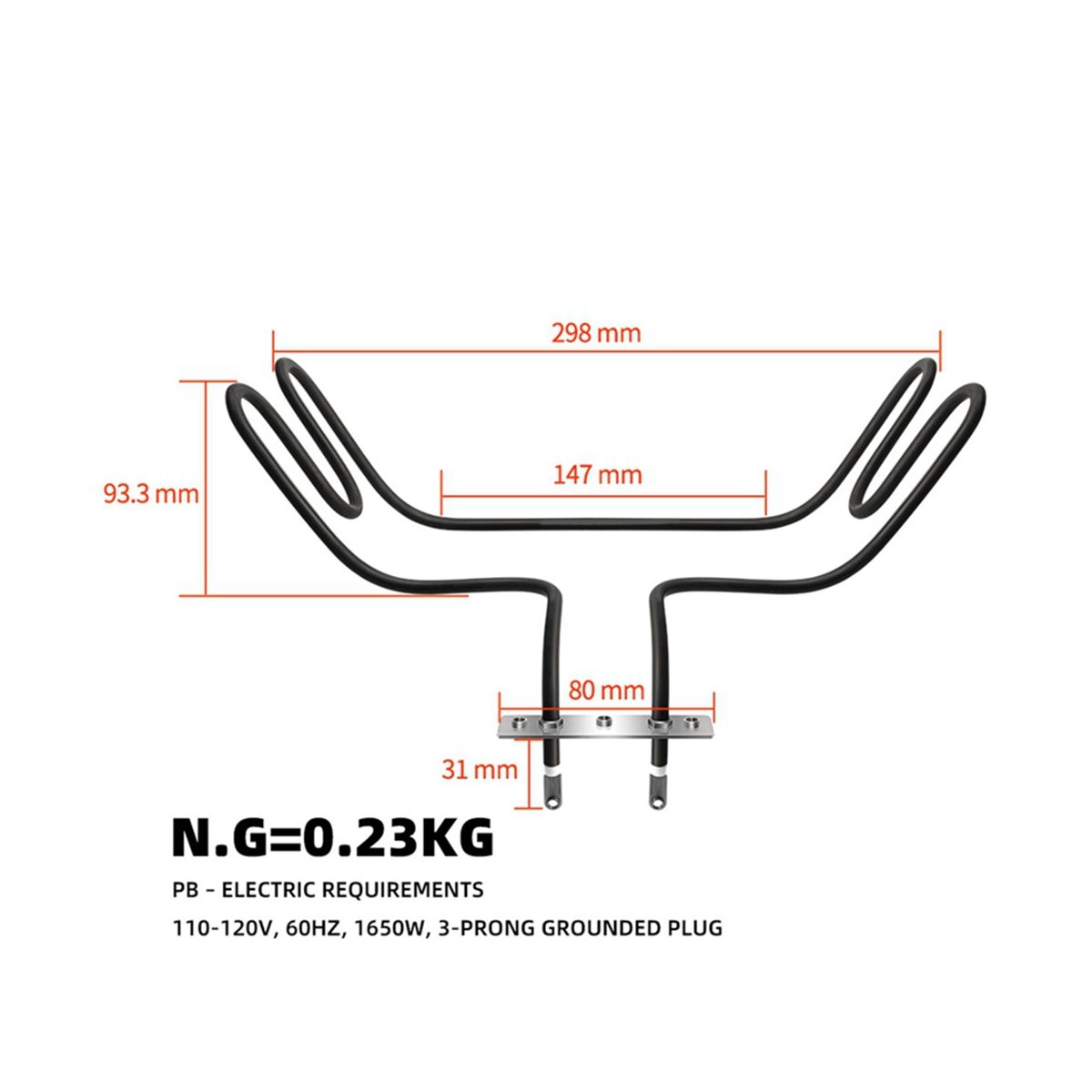 Repment Electric Smoker 1650 W Heating Elements for Pit Boss 2  3 Digital Control Electric Vertical Smoker USPlug
