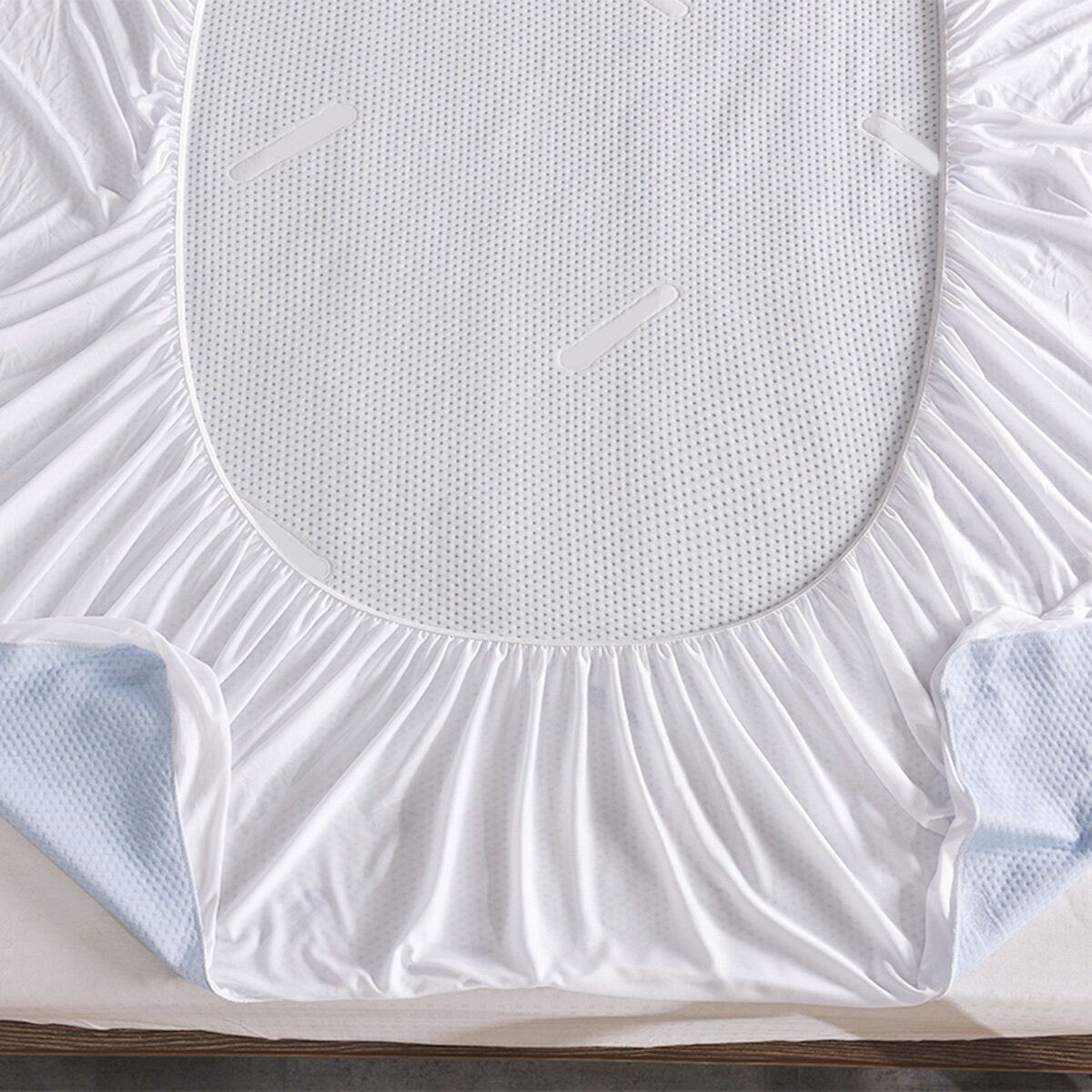Waterproof Jacquard Mattress Topper Protector Cover Pad Hypoallergenic Against Dust Mites Bacteria 39x75+14inch