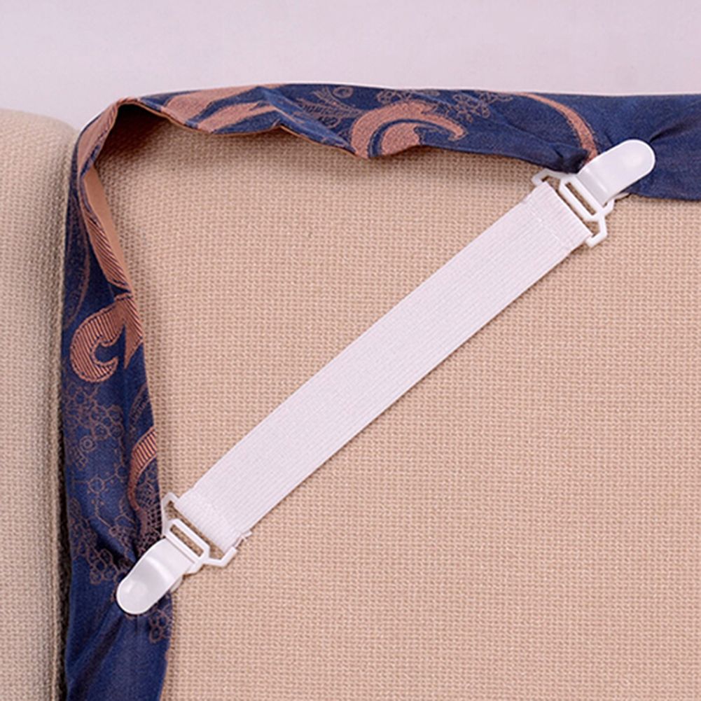 4 Pcs Bed Sheet Mattress Cover Blankets Home Grippers Clip-