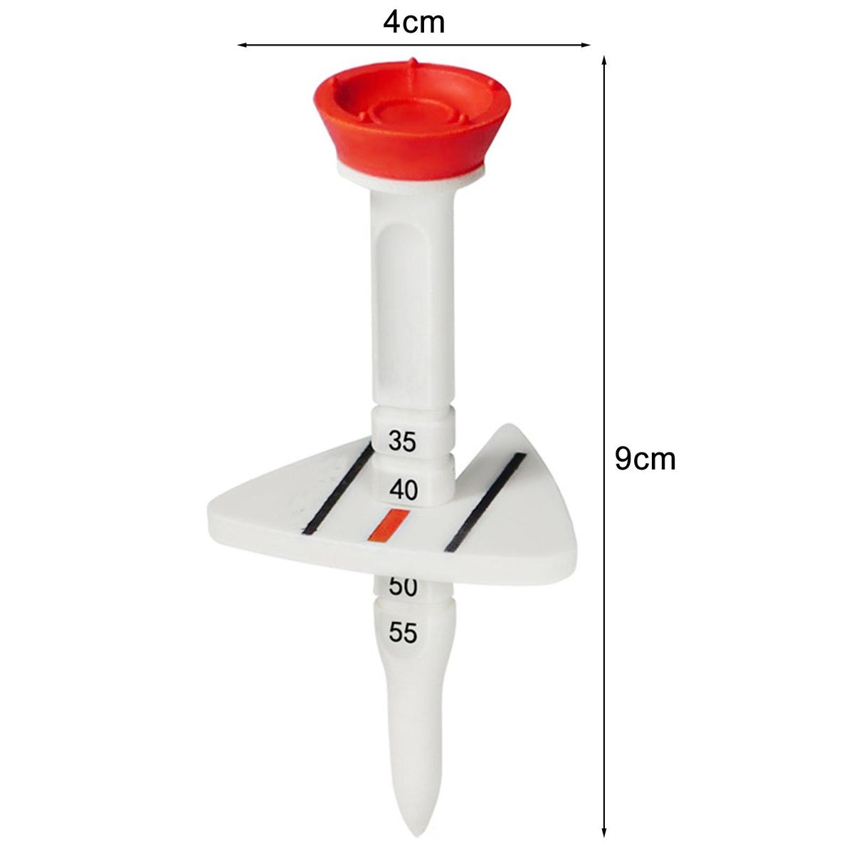 Big Head Golf Tee Premium Adjustable Golf Tee Reduce Friction Enhance Red