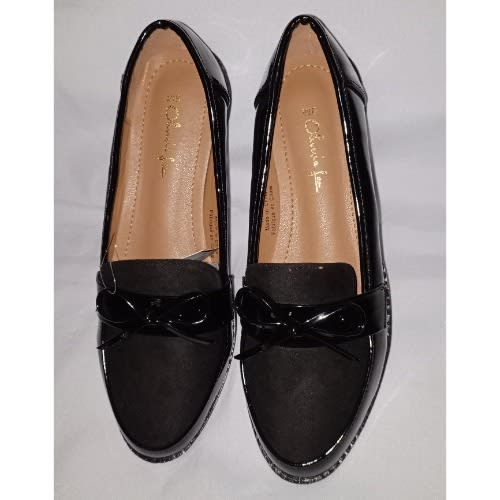 Patent Leather With Suede Top Office Shoe
