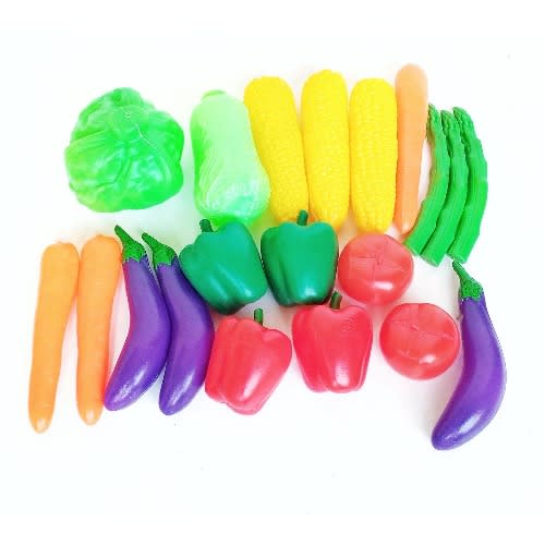 Vegetables Role Playset For Kids Plastic Veggies