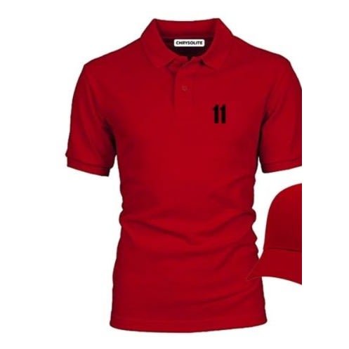 Men's Polo And Cap - Red